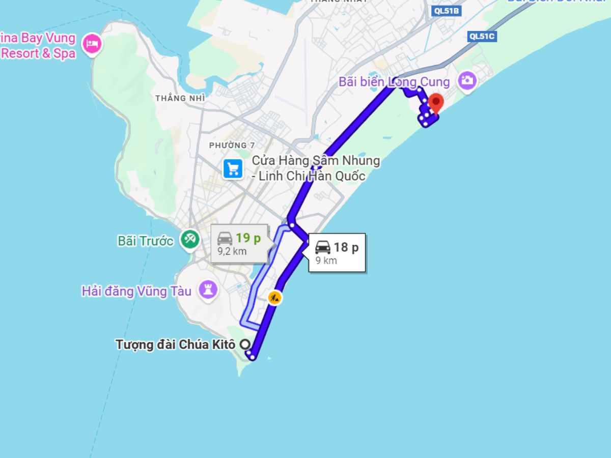 Du khách dễ dàng di chuyển đến bãi Chí Linh với khoảng cách 9 km. (Nguồn: Sưu tầm)
