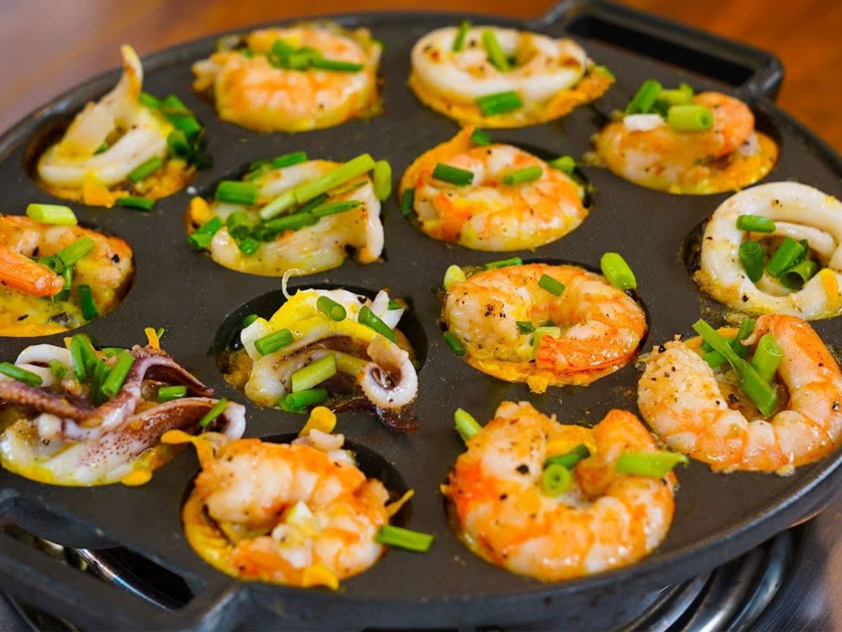 Hương vị biển trong từng chiếc bánh khọt tôm tươi Vũng Tàu Hương vị biển trong từng chiếc bánh khọt tôm tươi Vũng Tàu