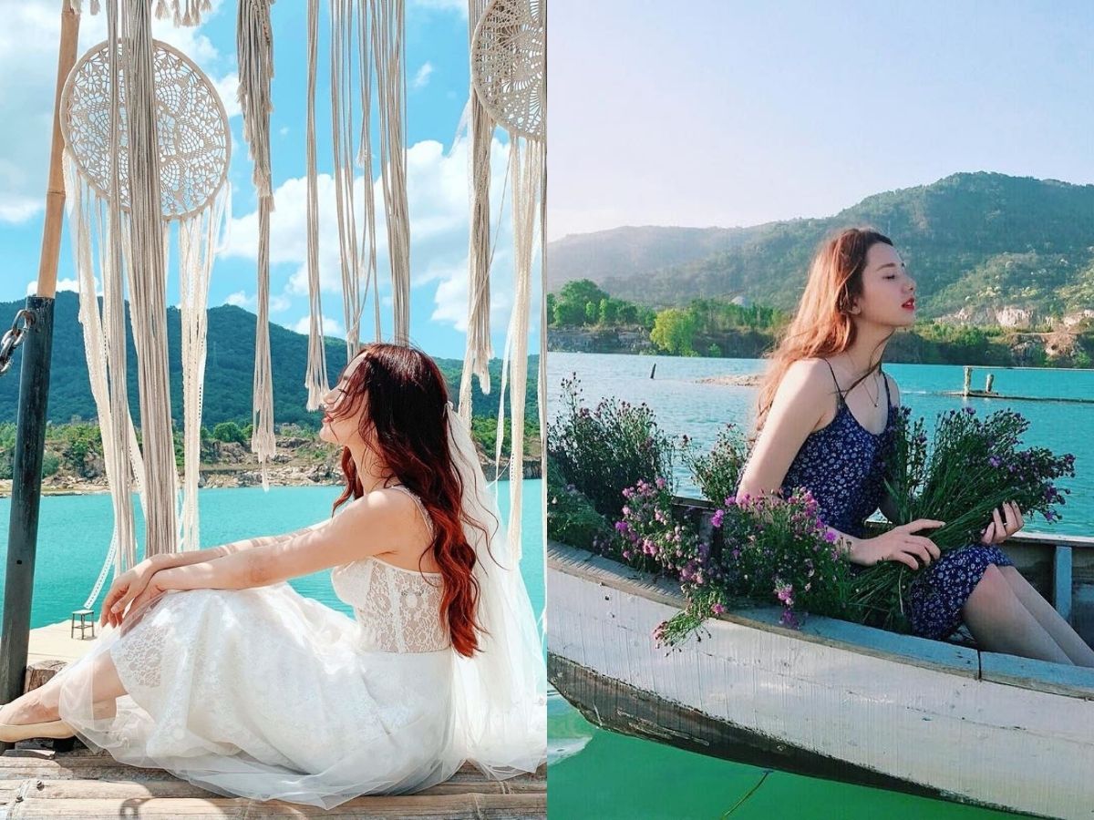 Chọn trang phục nhẹ nhàng, phù hợp để chịp ảnh tại Hồ Đá Xanh Vũng Tàu