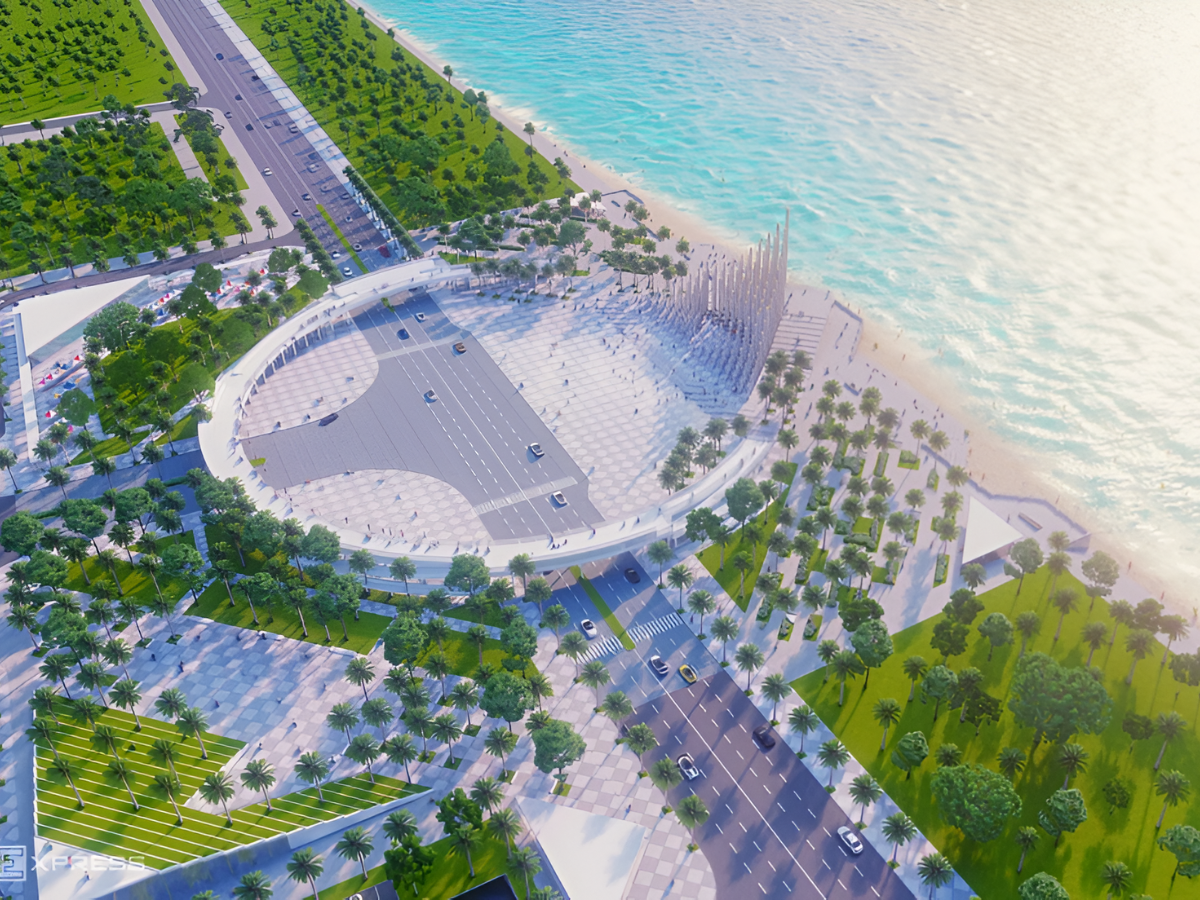 Quảng trường Tam Thắng nằm ở trung tâm Bãi Sau, phường Vũng Tàu, thuận tiện tham quan và vui chơi. 