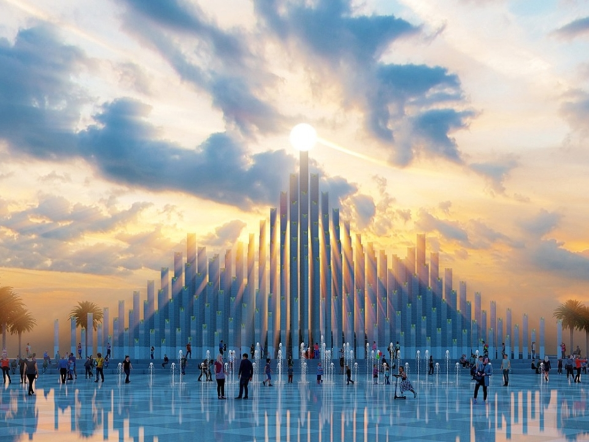 Tháp biểu tượng Tam Thắng mang thiết kế hiện đại, gắn liền giá trị lịch sử và văn hóa Vũng Tàu.